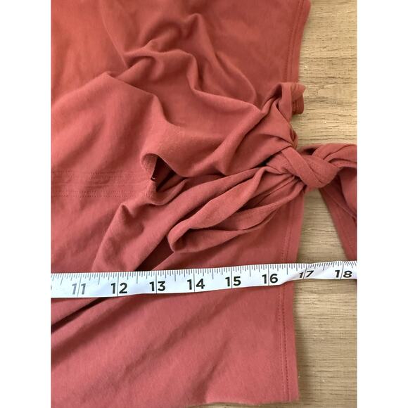 Lululemon Time To Restore Short Sleeve Wrap Top Rustic Clay Medium - Picture 7 of 10